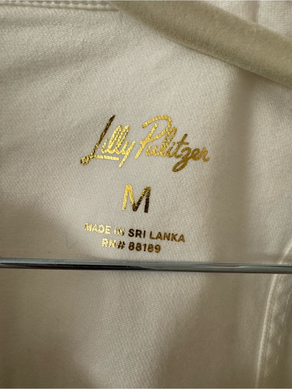 Lilly Pulitzer White Jean Jacket with Gold Buttons - Picture 2 of 3